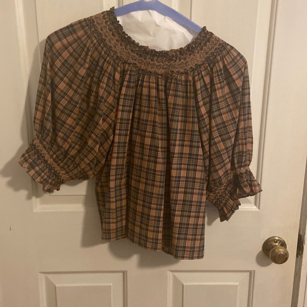 Doen Plaid Top